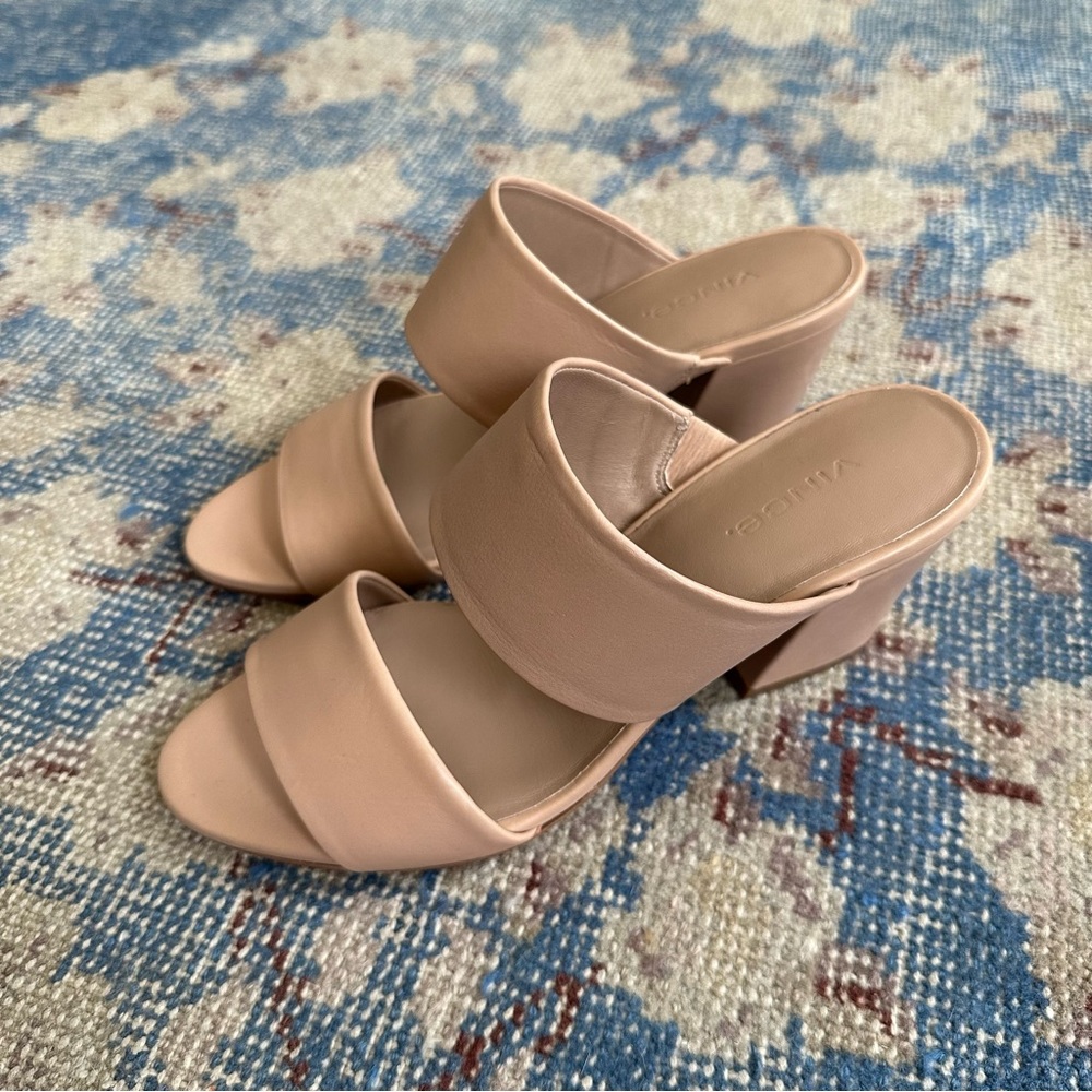 NEW Vince Benetta Leather Slide Sandal 6.5